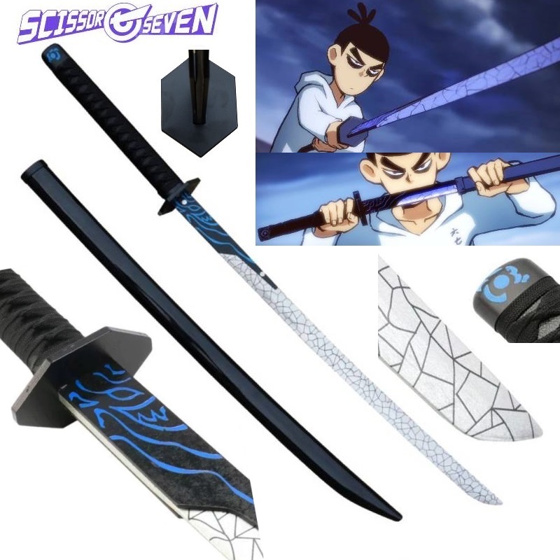 Katana seven per cosplay - spada giapponese fantasy da collezione di wu liuqi della serie anime e manga scissor seven.