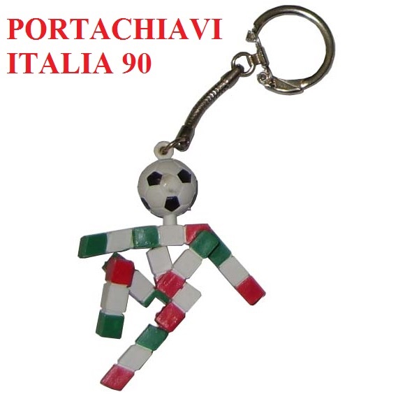 Portachiavi italia 90 - portachiavi ufficiale della mascotte ciao  di italia 90 - portachiavi da collezione raffigurante la mascotte ciao dei campionati del mondo di calcio svoltisi in italia nel 1990.