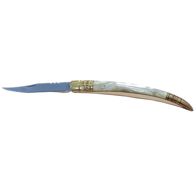 Coltello stiletto madreperla grande - coltello navaja con impugnatura in madreperla.