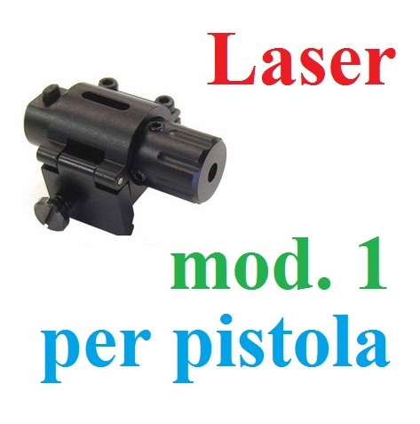 Puntatore laser professionale compact modello 1 per pistole e armi softair e vere con slitte picatinny - laser professionale per armi con slitte da 22 mm.