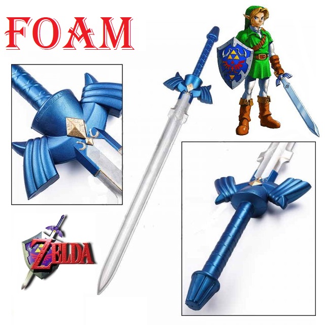 Master sword di link in foam per cosplay - spada fantasy in gomma da collezione del videogioco zelda.