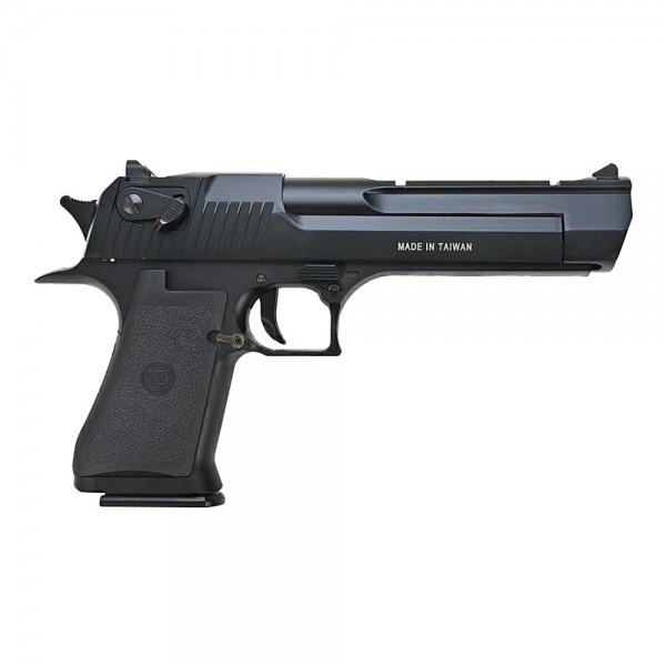 Pistola softair desert eagle nera in metal gear a co2 - pistola da softair scarrellante e smontabile in metallo e abs .
