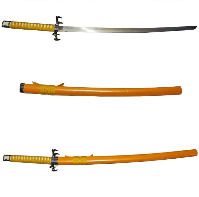 Katana artiglio arancione - spada giapponese fantasy da collezione e per cosplay di colore arancia.