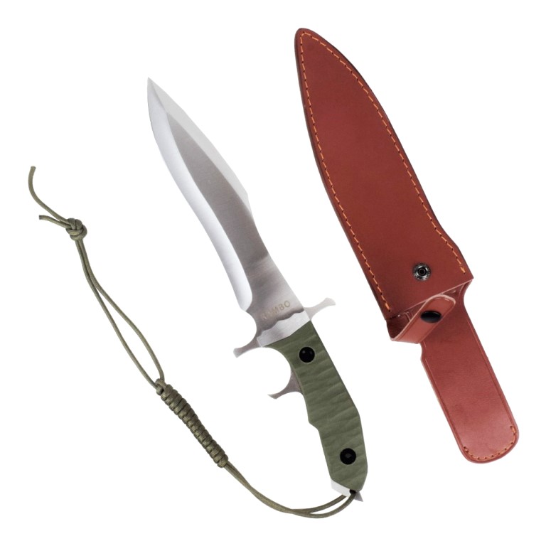 Coltello rambo v (cinque) - coltello militare e da caccia full tang con fodero del film rambo last blood.