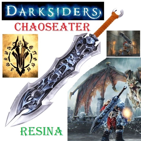 Divoracaos di guerra per cosplay in resina - spada fantasy chaoseater da collezione del cavaliere dell'apocalisse guerra del videogioco darksiders.