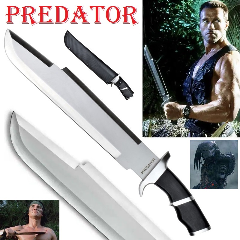 Coltello predator - pugnale macete da caccia e da collezione con fodero del film predator.
