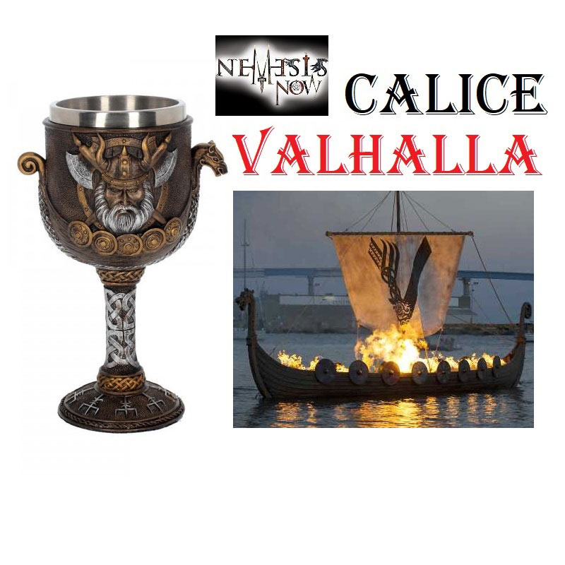 Calice valhalla - coppa fantasy da collezione della mitologia vichinga marca nemesis now .