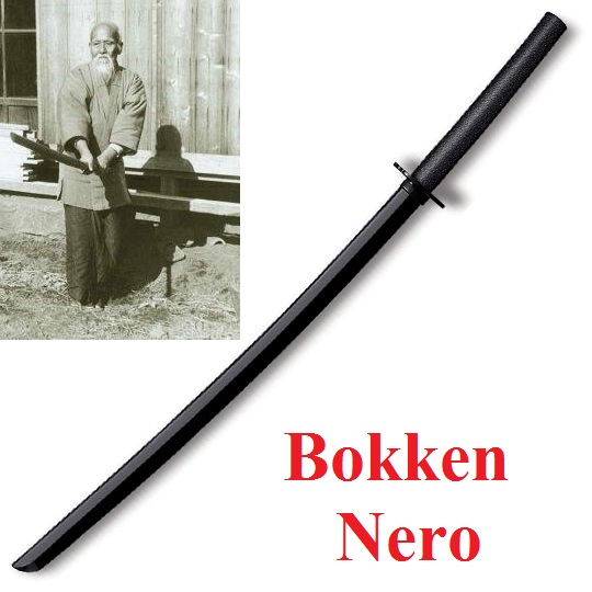 Bokken nero - katana di legno di colore nero - spada giapponese di