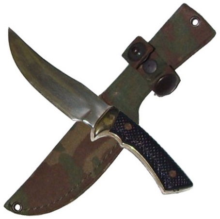 Mini coltello da caccia muela modello due con fodero - mini coltello a lama fissa da collezione - replica in miniatura di coltello da caccia in acciaio spagnolo marca muela.