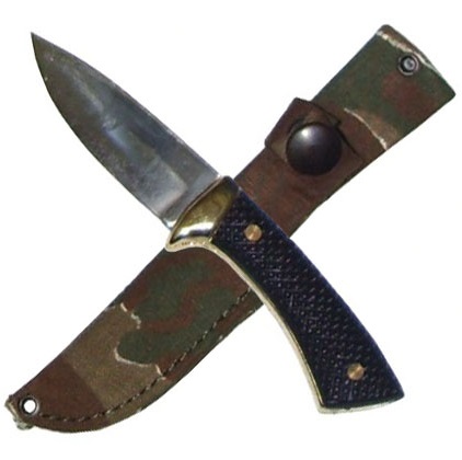 Mini coltello da caccia muela modello tre con fodero - mini coltello a lama fissa da collezione - replica in miniatura di coltello da caccia in acciaio spagnolo marca muela.