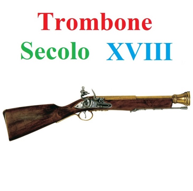 Trombone del diciottesimo secolo - replica storica inerte di fucile modello archibugio del xviii secolo  - fucile da collezione modello spingarda.