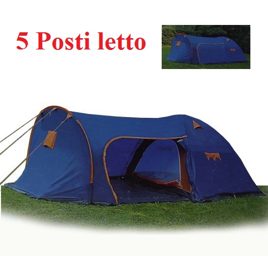 Tenda tunnel 5 - tenda da campeggio da 5 posti letto - tenda tunnel marca bravo.