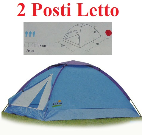 Tenda monodome ii - tenda da campeggio da 2 posti letto - tenda igloo marca bravo.