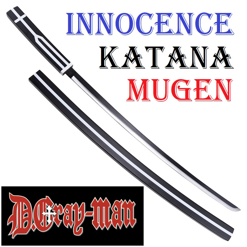 Spada mugen di yuu kanda per cosplay - katana shirasaya giapponese fantasy ornamentale da collezione innocence da esorcista della serie anime e manga d.gray-man.