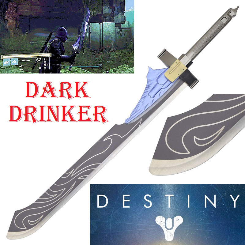 Spada dark drinker per cosplay - spadone fantasy ornamentale da collezione della serie di videogiochi destiny.