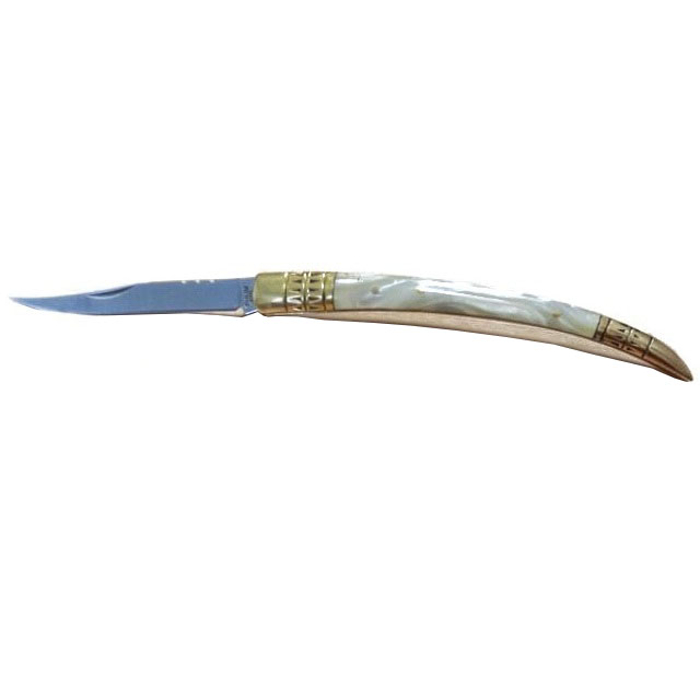 Coltello stiletto madreperla piccolo - coltello navaja con impugnatura in madreperla.