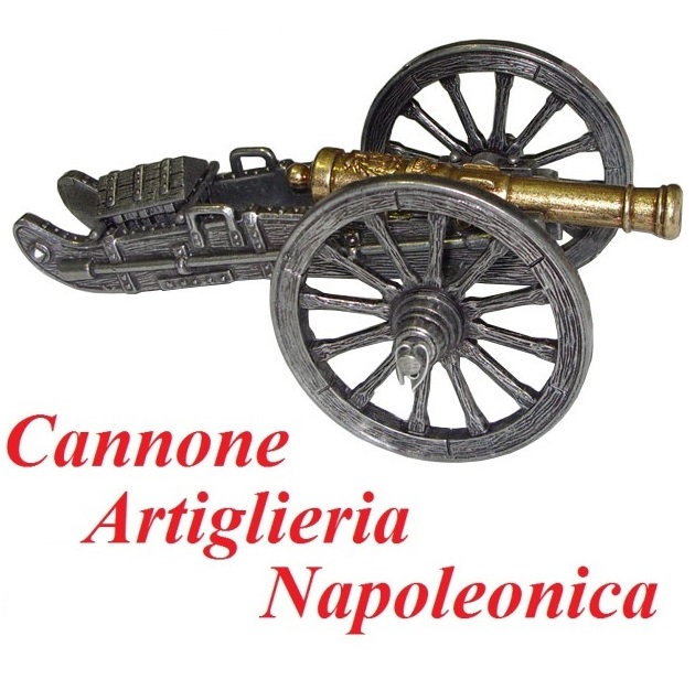 Cannone artiglieria napoleonica - replica storica in metallo di cannone impero napoleonico - miniatura in scala di cannone imperiale napoleonico da collezione   .