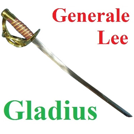 Mini sciabola generale lee - miniatura da collezione di spada esercito confederato americano in acciaio spagnolo - marca gladius.