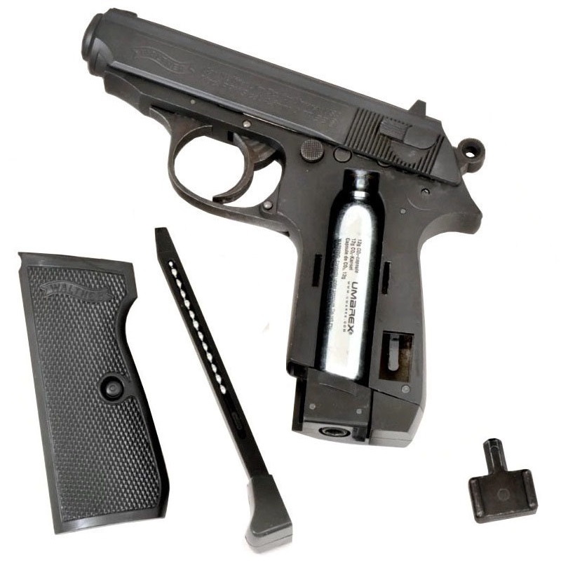 Pistol PPK - Accendino a benzina argento