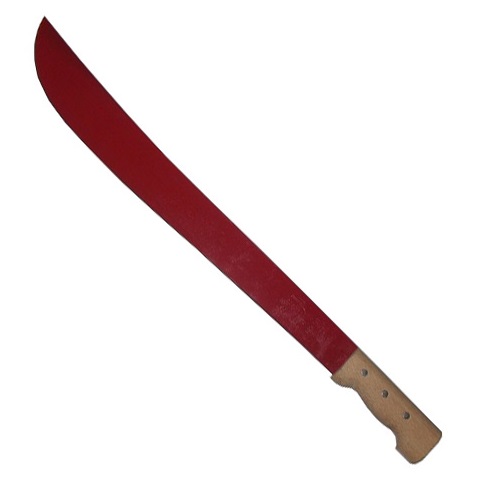 Machete  con lama rossa in acciaio tedesco con fodero - coltello macete rosso - marca corneta.