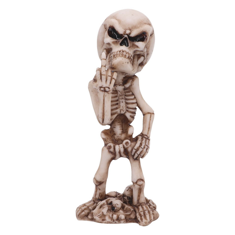 Skeleton's wish da collezione - soprammobile ornamentale umoristico raffigurante uno scheletro adirato.
