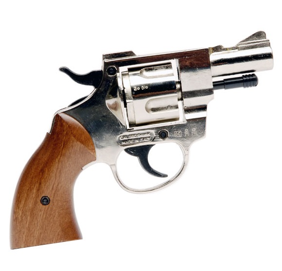 Bruni olympic 5 nickel revolver a salve calibro 380 mm arma da segnalazione acustica Bruni olympic 5 nickel revolver a salve calibro 380 mm arma da segnalazione acustica