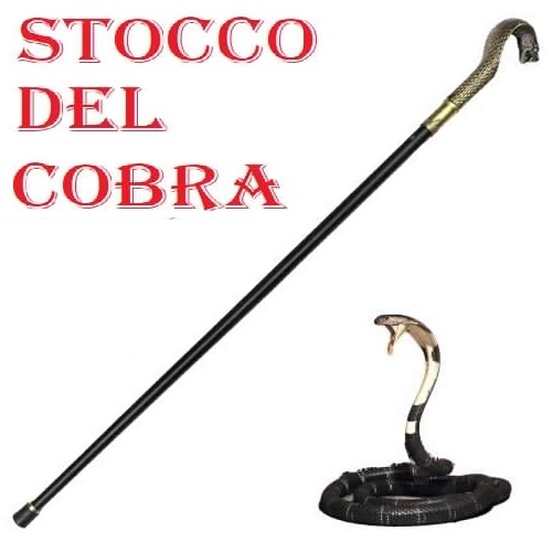 Bastone animato cobra - stocco fantasy da collezione con impugnatura a forma di serpente.