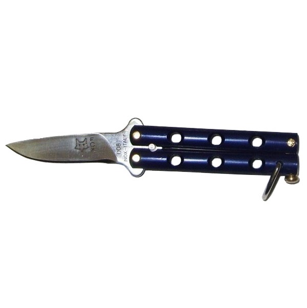 Mini balisong blu fox - mini coltello butterfly da collezione - replica in miniatura di coltello a farfalla.