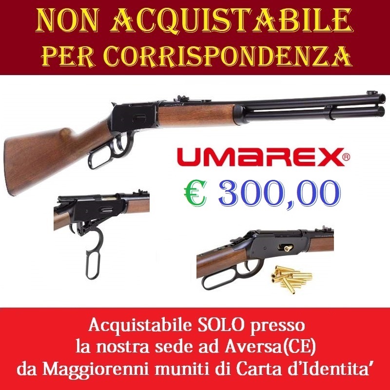 Carabina co2 umarex winchester cowboy - potenza inferiore ai 7,5 joule - marca umarex  - versione depotenziata di libera vendita a maggiorenni .