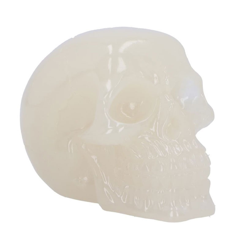 Teschio fluorescente - soprammobile ornamentale da collezione a forma di cranio umano che si illumina al buio.
