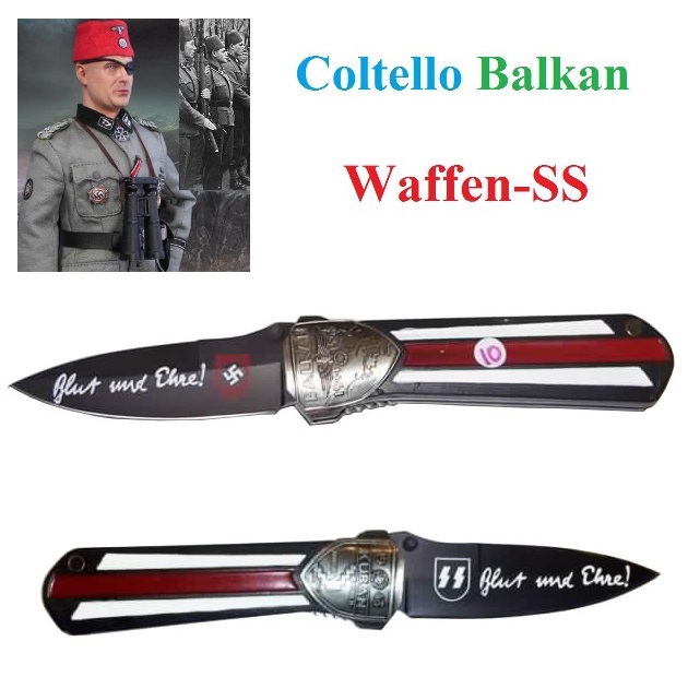 Coltello balkan waffen ss - coltello storico nazista operazione marita della hitlerjugend .