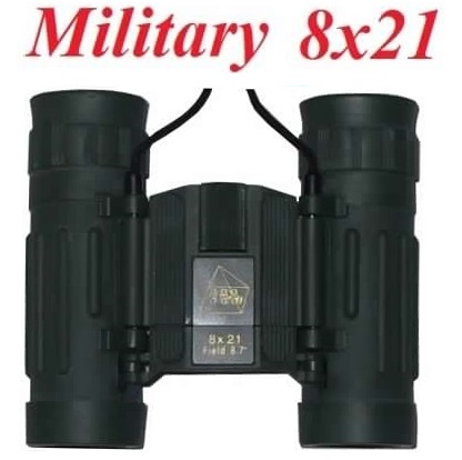 Binocolo tascabile military 8x21 con grandangolo.