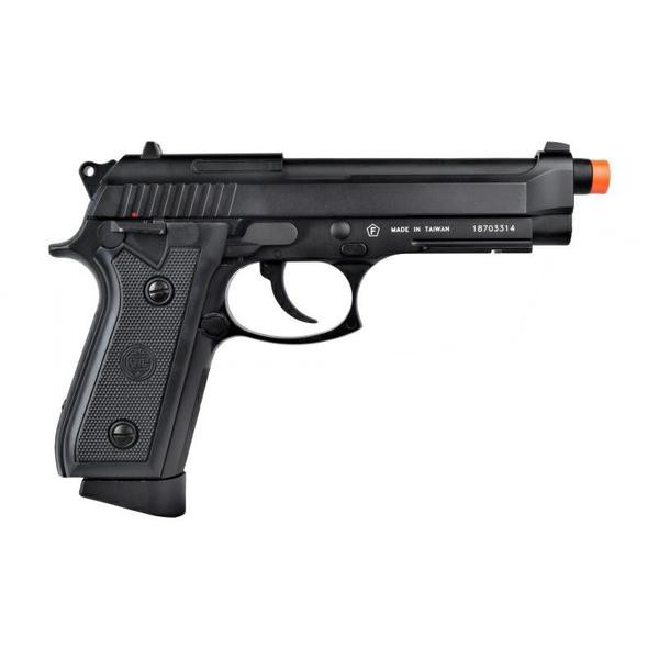 Pistola softair a co2 modello beretta 92 smontabile full metal scarrellante con sparo a colpo singolo e a raffica  marca kwc.