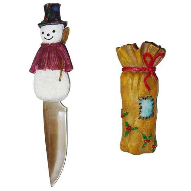 Coltello pupazzo di neve - pugnale fantasy da collezione da parete.