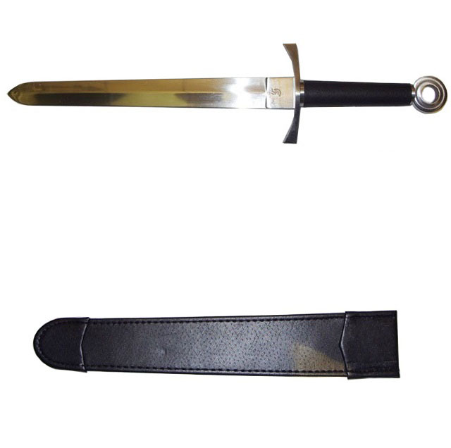 Coltello crociato da combattimento - pugnale storico per pratica da cavaliere delle crociate con lama di buona qualit in acciaio spagnolo e con fodero - marca gladius.