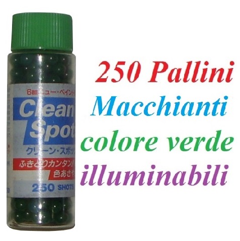 250 pallini macchianti lavabili di colore verde da softair illuminabili con luci ultraviolette - biberon da 250 pallini macchianti lavabili di colore verde per armi softair 6 mm illuminabili con luci ultraviolette .