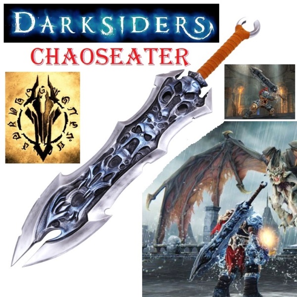 Chaoseater di guerra per cosplay in resina - spada fantasy divoracaos da collezione del cavaliere dell'apocalisse guerra del videogioco darksiders.