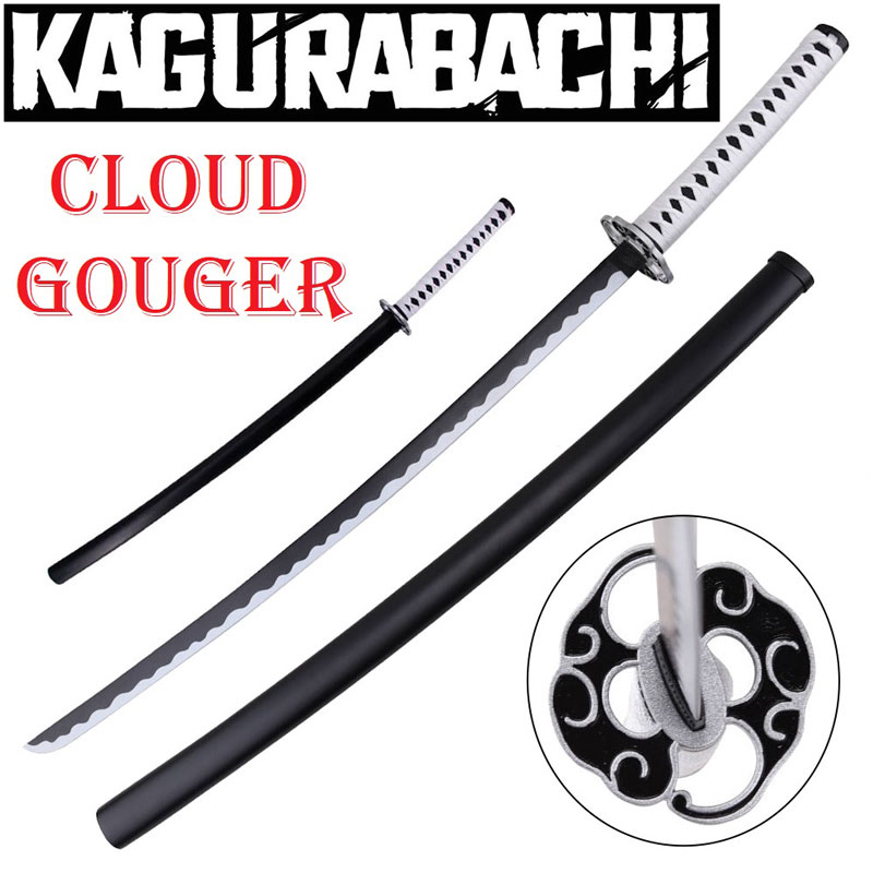 Katana cloud gouger per cosplay - spada giapponese fantasy ornamentale da collezione kuregumo di genichi sojo della serie anime e manga kagurabachi.