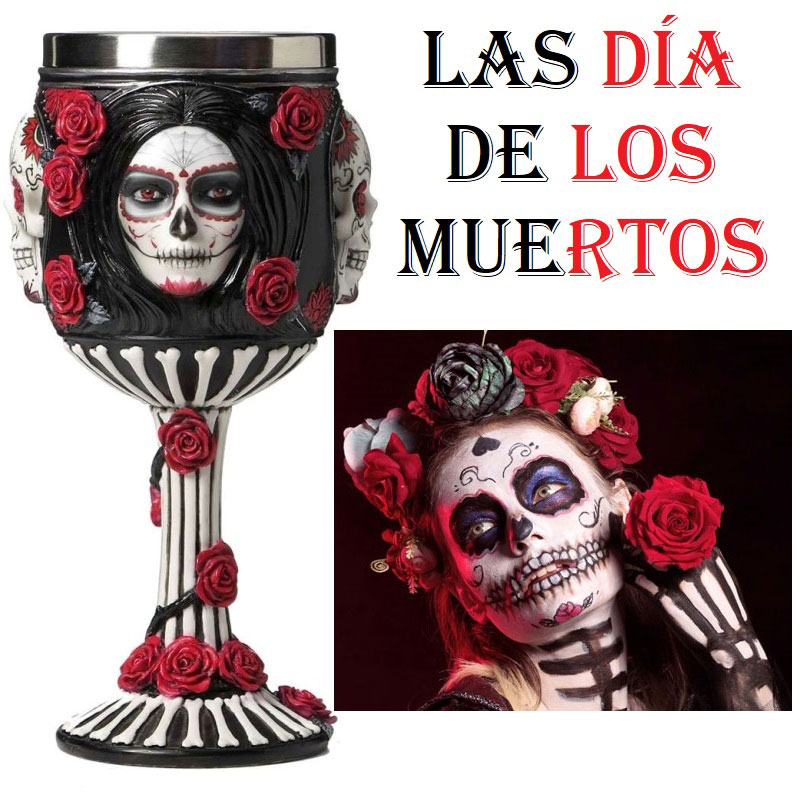 Calice las da de los muertos - coppa fantasy da collezione dedicata alla festa messicana dei morti marca nemesis now .
