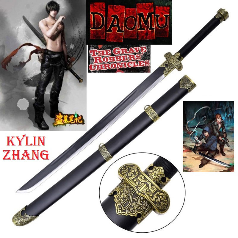 Spada di kylin zhang per cosplay del manga daomu biji - sciabola fantasy cinese modello dao da collezione della serie a fumetti ed anime the grave robbers chronicles.