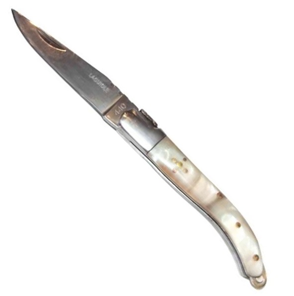 Coltello laguiole  lg-prl-p - serramanico piccolo modello francese con impugnatura in madreperla.