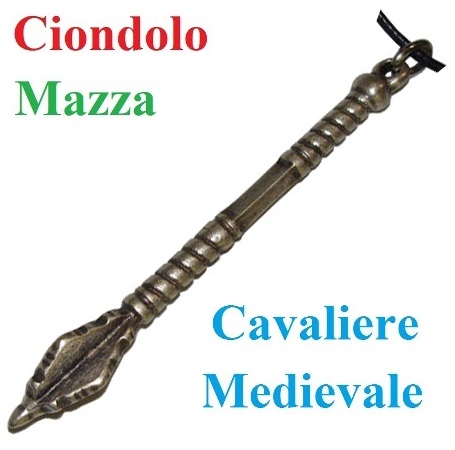 Ciondolo mazza da cavaliere medievale - prodotto in italia.